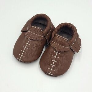 BirdRock Baby leather football moccasins size 4